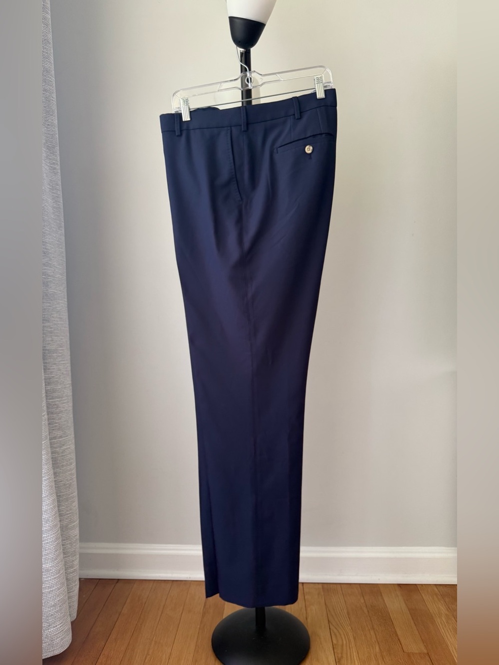 Peter Millar Men’s Dress Pants 40x34 Navy Blue Flat Front Straight Leg